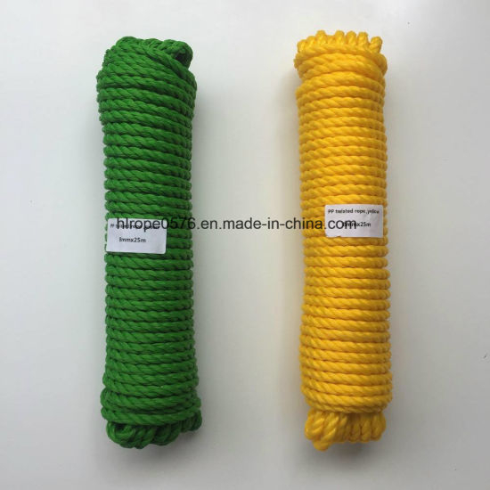 2019 polea de cuerda de polipropileno de cuerda de polipropileno trenzado resistente de 8 mm x 25 m