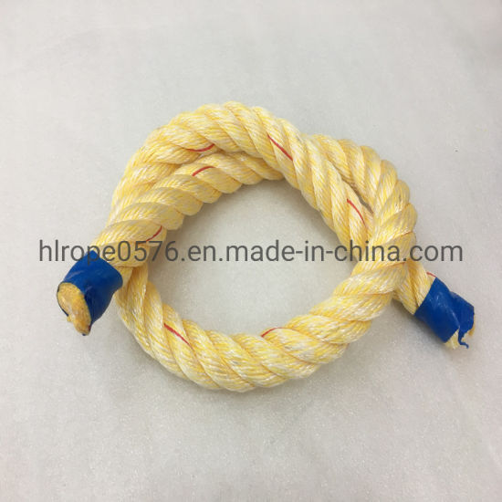 Cuerda de amarre mixta de polipropileno de 4 hilos y fibra de poliéster