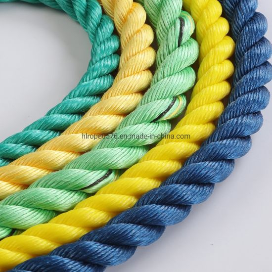 Cuerda PP de 3 hilos de colores para amarre y pesca