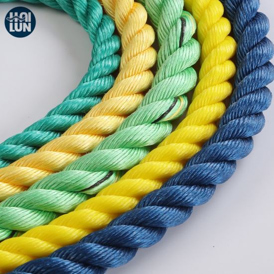 Cuerda marina de polipropileno colorido PP para pescar y amarre.