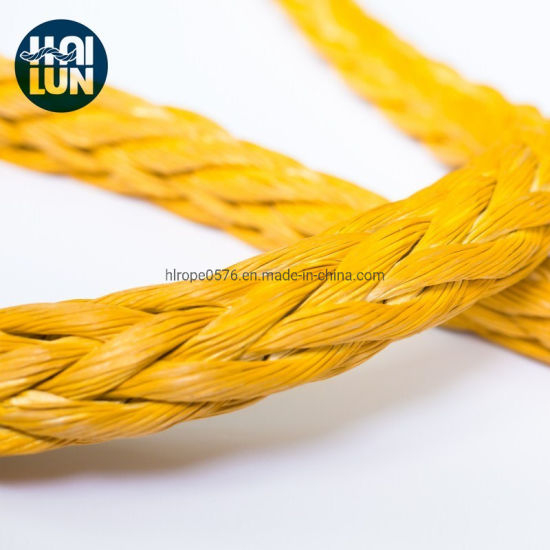 Venta al por mayor de fábrica 12 Strand UHMWPE / HMWPE Cuerda para amarre y pesca