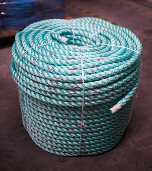 Verde de 10 mm con manchas rojas Cuerda Polysteel (bobina 220m)