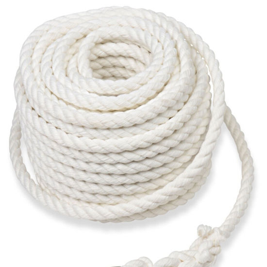 Cuerda de nailon PP de poliamida blanca de 3/4 hebras