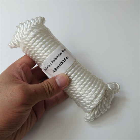 4.8 mm 15m 3Strand Polyéster Woven Rope