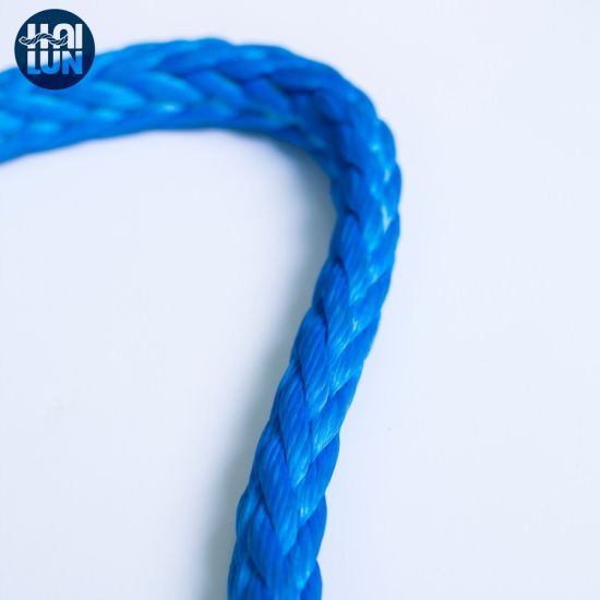 Cubierta de poliéster 12 Strand Synthetic UHMWPE Cuerda de remolque marina para amarre offshore