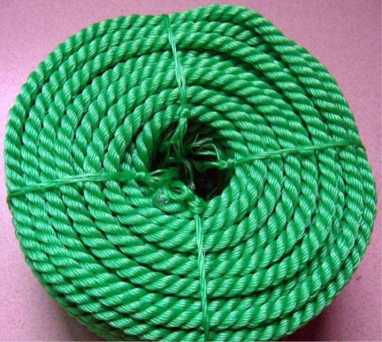 Cuerdas de fibra de 3 hebras de cuerda de polietileno amarre verde