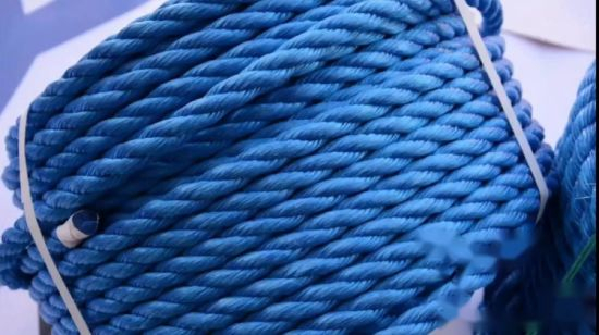 Cuerda marina usada poliamida de nylon del dril de algodón trenzado PP / PE de alta calidad del polipropileno de 3/4 hebras